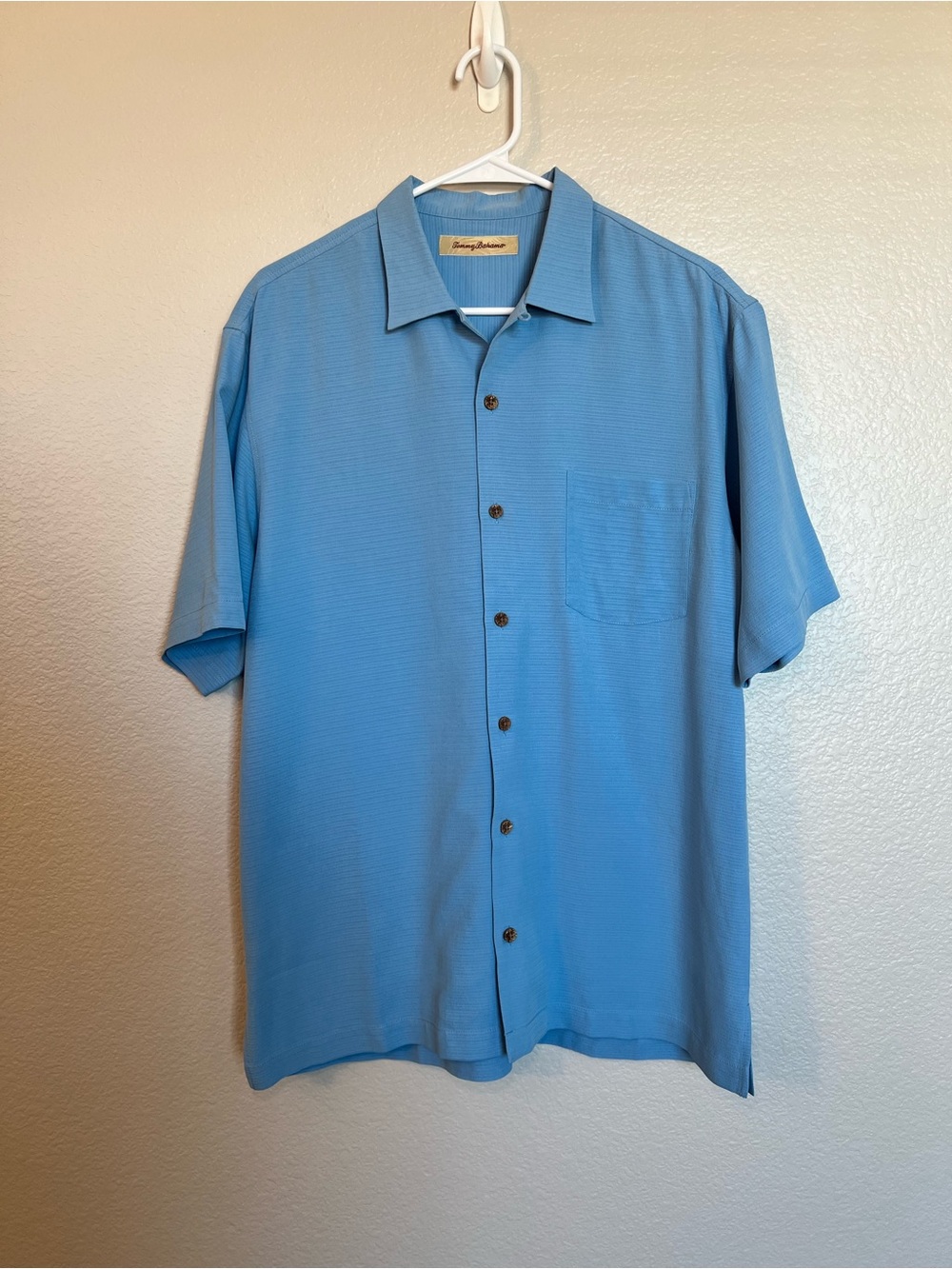 Tommy Bahama 100% Silk Camp Shirt Men’s Small Blue Short Sleeve Resort Casual